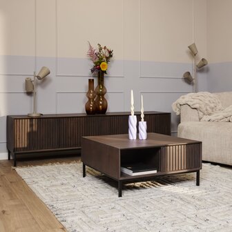 Couchtisch Mauro Walnut quadratisch