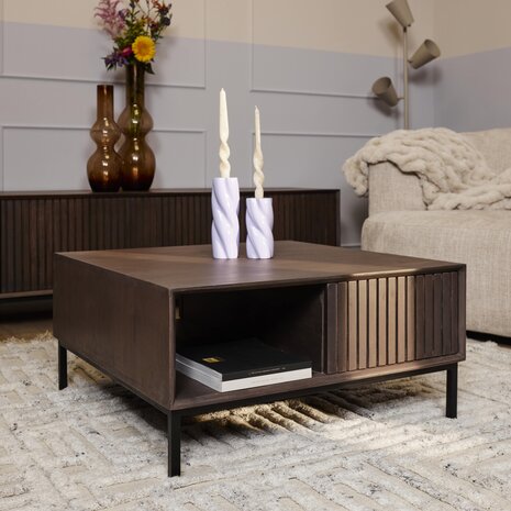 Couchtisch Mauro Walnut quadratisch